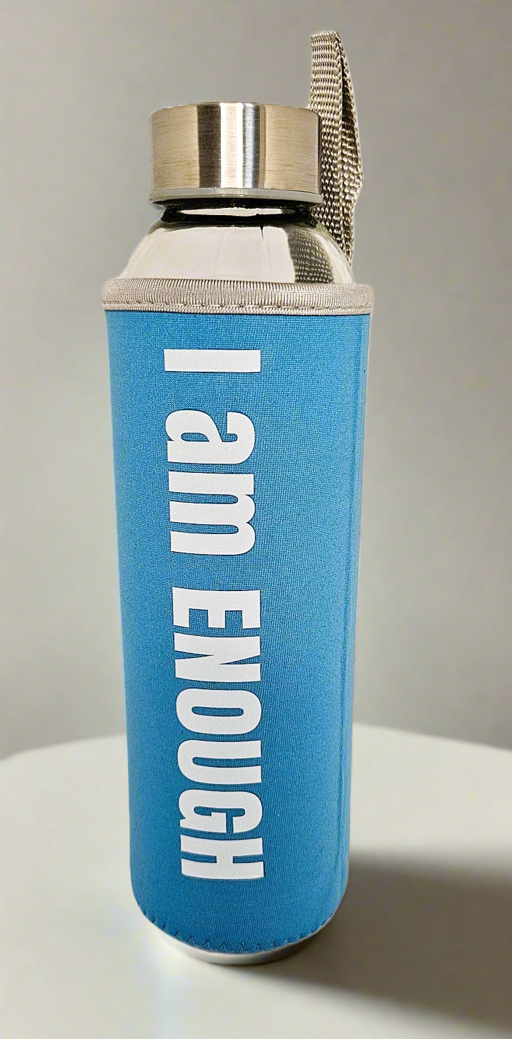 Glass Drink Bottle - I AM ENOUGH