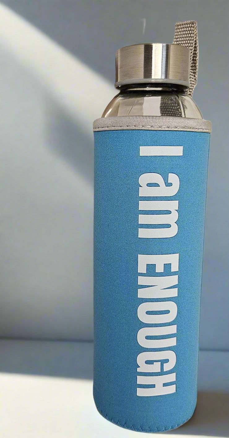 Glass Drink Bottle - I AM ENOUGH