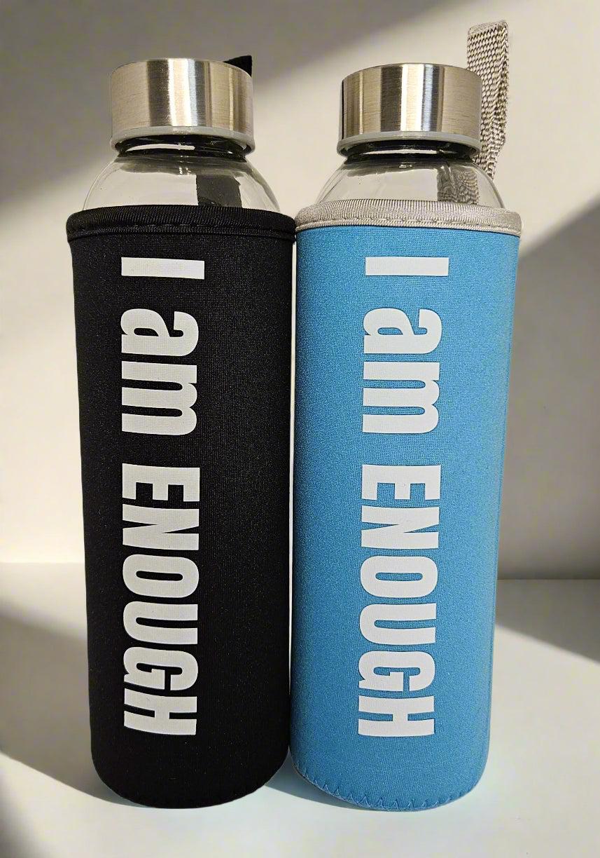 Glass Drink Bottle - I AM ENOUGH