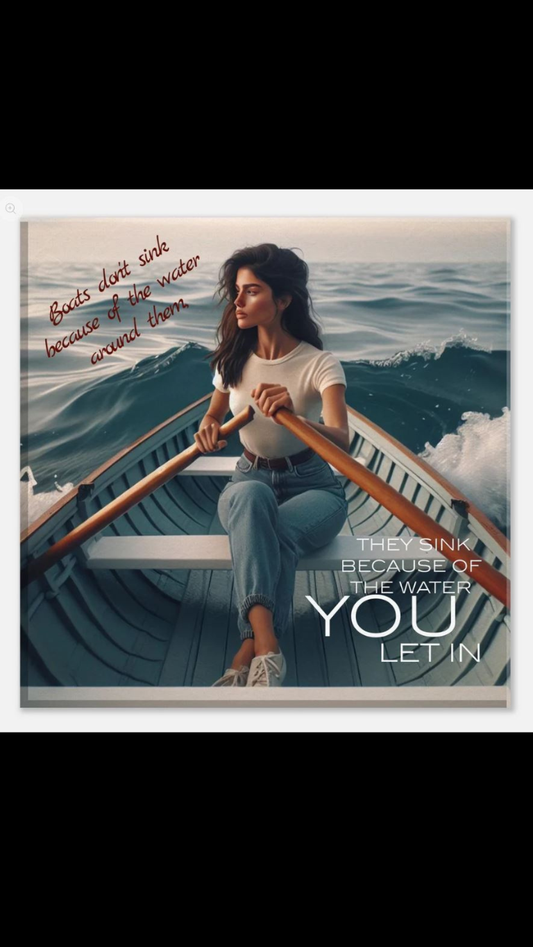 “Ships Don’t Sink…” Inspirational Canvas 20x20 cm / 8x8″