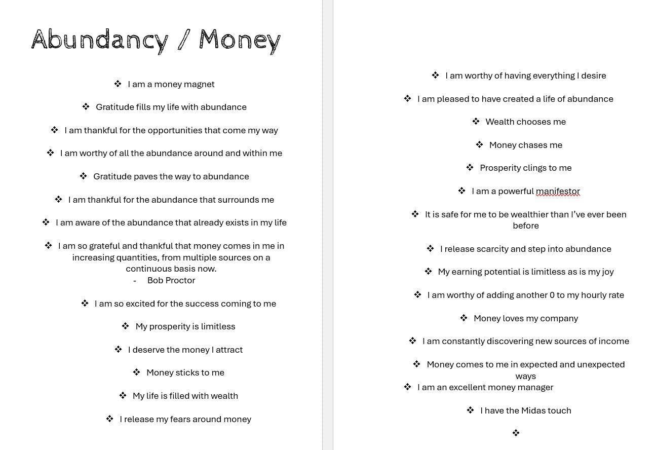 Dankbarkeits- und Bestätigungstagebuch